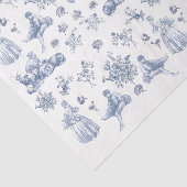 Chinoiserie Easter Easter ontpage Blue Toile Flora Tissuepapier (Detail)