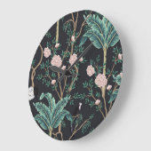 Chinoiserie Exotic Birds: Bananenboomwand Grote Klok (Hoek)