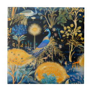 Chinoiserie Exotische Vogels Botanisch Patroon (10 Tegeltje