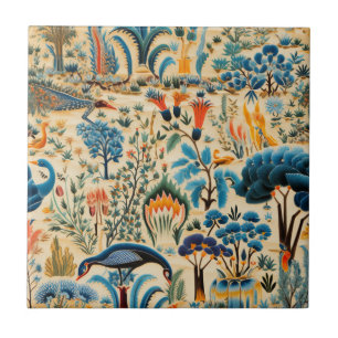 Chinoiserie Exotische Vogels Botanisch Patroon (11 Tegeltje