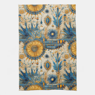 Chinoiserie Exotische Vogels Botanisch Patroon (1) Theedoek