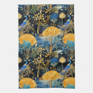 Chinoiserie Exotische Vogels Botanisch Patroon (5) Theedoek