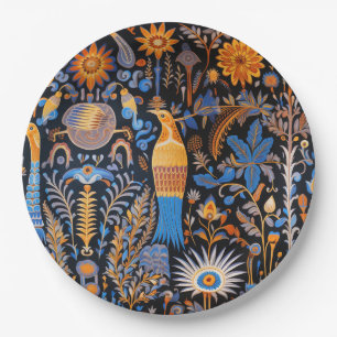 Chinoiserie Exotische Vogels Botanisch Patroon (6) Papieren Bordje