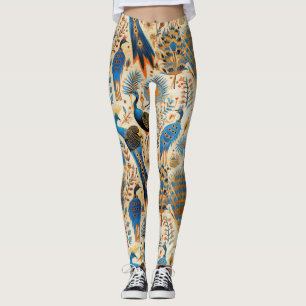Chinoiserie Exotische Vogels Botanisch Patroon (8) Leggings