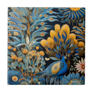 Chinoiserie Exotische Vogels Botanisch Patroon (8) Tegeltje