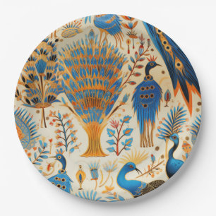 Chinoiserie Exotische Vogels Botanisch Patroon (9) Papieren Bordje
