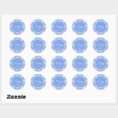 Chinoiserie Fleurs Bleues Sticker Mariage (Feuille)