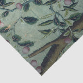 Chinoiserie Floral Birds Pot Mint in blauw Decoupa Tissuepapier (Detail)