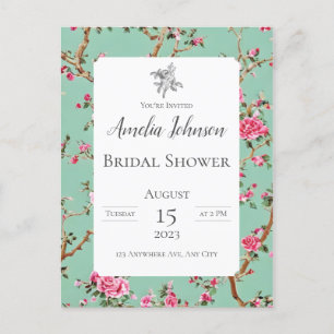 Chinoiserie Floral Briefkaart Invitation
