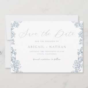 Chinoiserie Floral krans bruiloft Save The Date