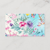 Chinoiserie Floral Pattern Visitekaartje (Achterkant)