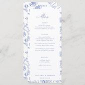 Chinoiserie Floral Wedding Menu (Voorkant / Achterkant)