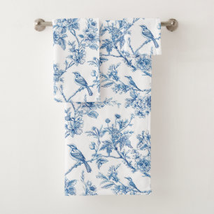 Chinoiserie florale bleue élégante