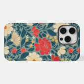 Chinoiserie florale rouge, verte et crème (Verso Horizontal)