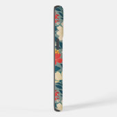 Chinoiserie florale rouge, verte et crème (Côté droit)