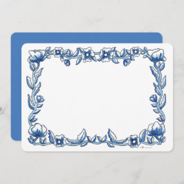 Chinoiserie Flower Border Bedankkaart