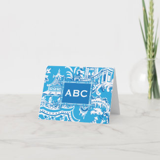 Chinoiserie Folded Notecard Bedankkaart