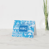 Chinoiserie Folded Notecard Bedankkaart (Voorkant)