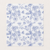 Chinoiserie French Blue Victorian Place Card (Inside Unfolded)