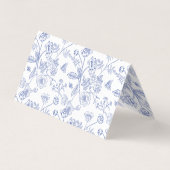 Chinoiserie French Blue Victorian Place Card (Back)