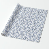 Chinoiserie Garden Blue Cadeaupapier (Uitgerold)