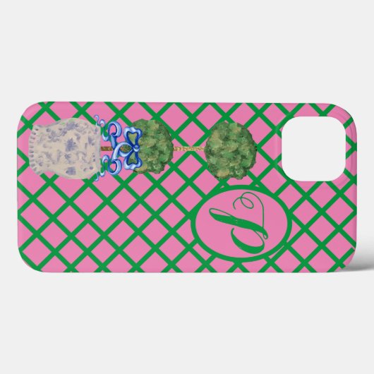 Chinoiserie Garden Topiary Ginger Jar Jars Case-Mate iPhone Case (Achterkant (horizontaal))