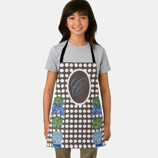 Chinoiserie Garden Topiary Ginger Jar Jars Kinder Schort (Insitu)