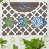 Chinoiserie Garden Topiary Ginger Jar Jars Theedoek (Gevouwen)