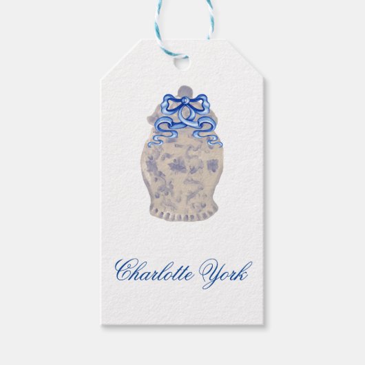 Chinoiserie Ginger Jar Jars Gift Labels Cadeaulabel (Voorkant)