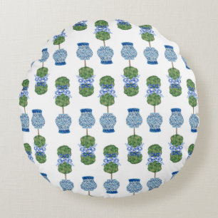 Chinoiserie Ginger Jar Jars Topiary Basket Throw P Rond Kussen