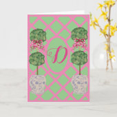 Chinoiserie Ginger Jar Jars Topiary Kaart (Gele Bloem)