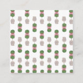 Chinoiserie Ginger Jar Jars Topiary Vierkante Visitekaartje (Achterkant)