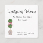 Chinoiserie Ginger Jar Jars Topiary Vierkante Visitekaartje (Voorkant)