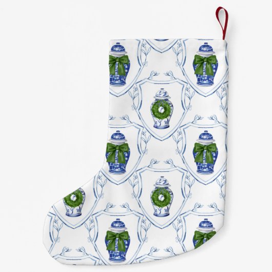 Chinoiserie Ginger Jar Kleine Kerstsok (Achterkant)