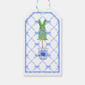 Chinoiserie Ginger Jar Monogram | Rode strik Cadeaulabel (Achterkant)