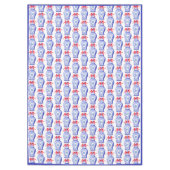 Chinoiserie Ginger Jar Monogram | Rode strik Tafelkleed (Voorkant)