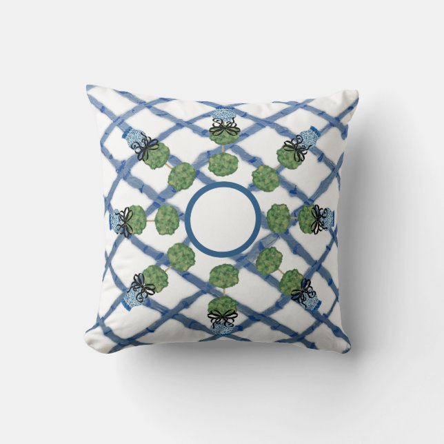 Chinoiserie Ginger    JarRound Pillow Kussen (Voorkant)