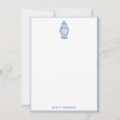 Chinoiserie GingerJar | Monogramme E | Carte de co (Devant)