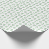 Chinoiserie Green en White Ginger Jar Print Cadeaupapier (Hoek)
