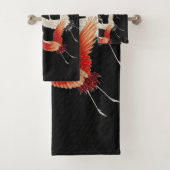 Chinoiserie Grue volante Zen Minimaliste Kimono Ar (En situation)