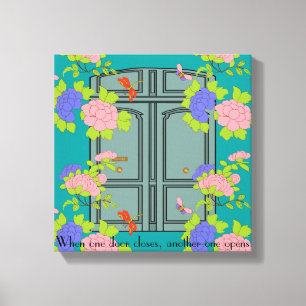 Chinoiserie Historische Franse deuren Canvas Afdruk