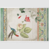 Chinoiserie Hummingbird Floral Decoupage Tissuepapier (Voorkant)