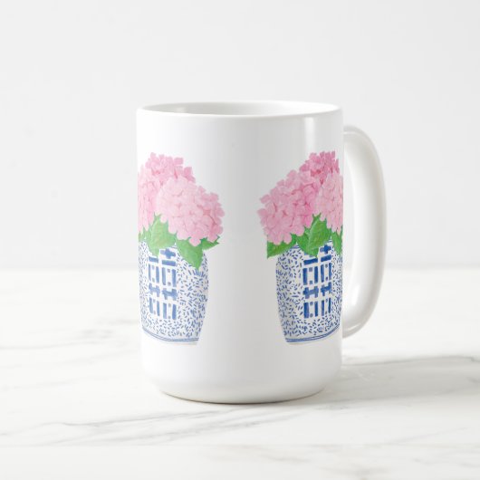 Chinoiserie Hydrangea Mug (Devant droit)