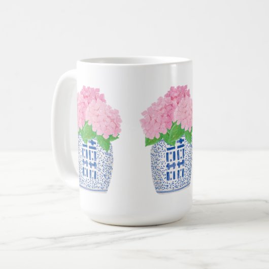 Chinoiserie Hydrangea Mug (Devant gauche)