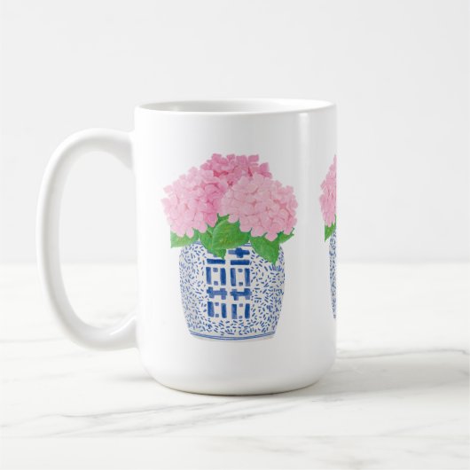 Chinoiserie Hydrangea Mug (Gauche)