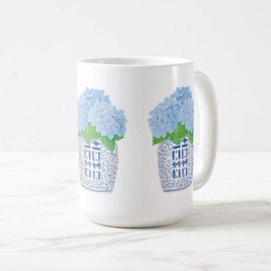Chinoiserie Hydrangea Mug (Devant droit)