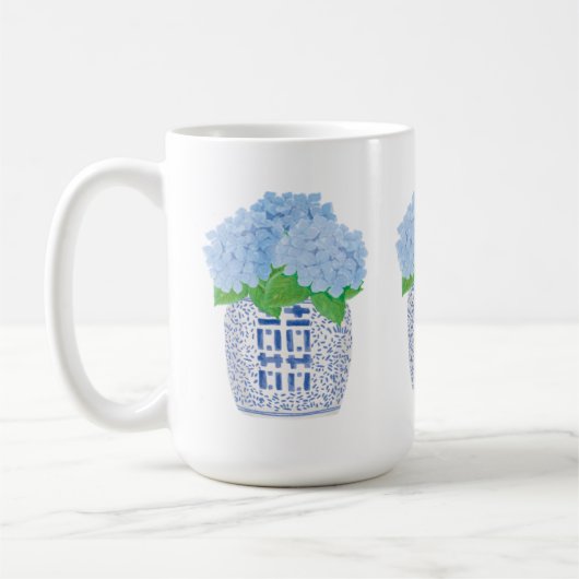 Chinoiserie Hydrangea Mug (Gauche)