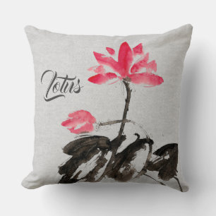Chinoiserie inktwas Het schilderen van Floral Lot Kussen