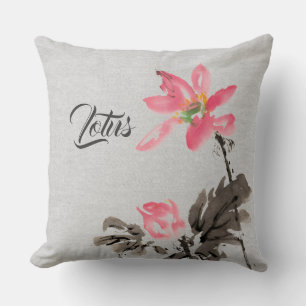 Chinoiserie  inktwas Het schilderen van Floral Lot Kussen