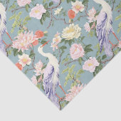 Chinoiserie Jade Floral Egret Tissuepapier (Detail)